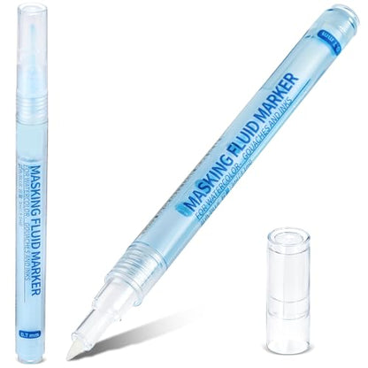 2 Pcs Masking Fluid Pen for Watercolor Painting (2 Count)