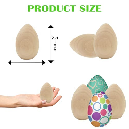Unpainted Wooden Eggs (6 Count)