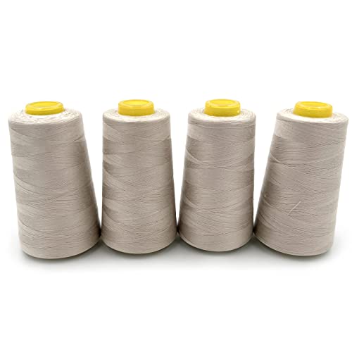 4 Cones of 3000 Yards Each Spool Thread for All Purpose (36000 Foot)