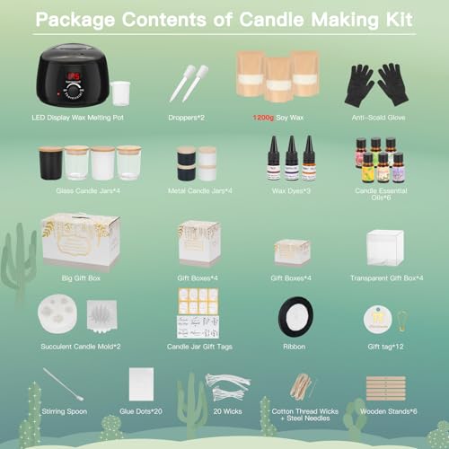 Complete DIY Candle Making Kit for Beginners Digital Wax Melter