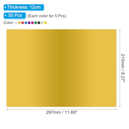 11.7x8.3" Hot Stamping Foil Paper Sheet Heat Transfer Hot Stamping (50 Count)
