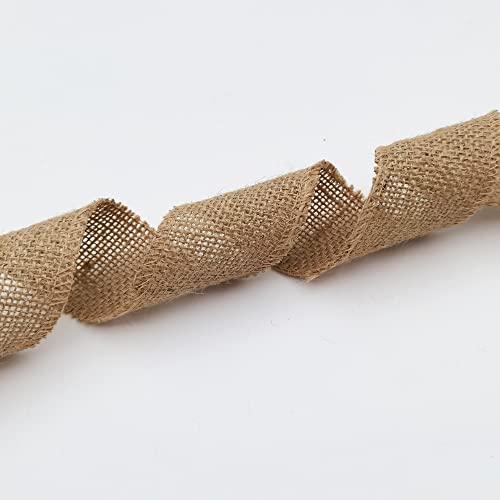 2" Natural Burlap Fabric Roll 10 Yards Jute Ribbon (30 Foot)