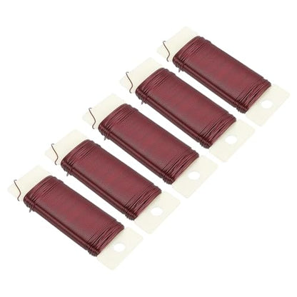 190 Yards 575 Feet Metal Floral Wire 21 Gauge Red Flexible Paddle Thin Floral Wires for Craft (5 Count)
