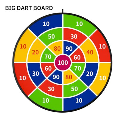 29" Large Dart Board for Kids