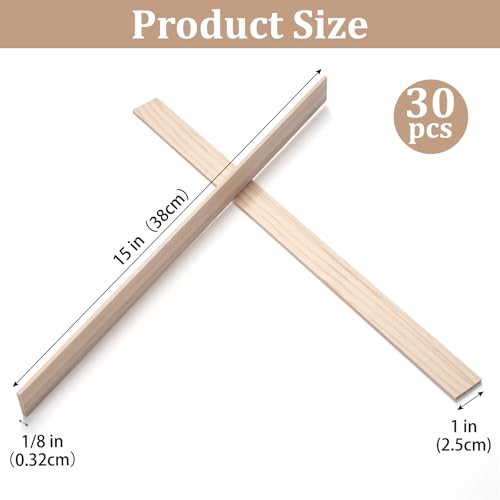 Wooden Dowels for Crafts (30 Count)