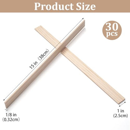 Wooden Dowels for Crafts (30 Count)