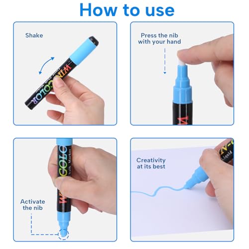 8 Colors Window Markers 8mm Liquid Chalk Markers Erasable (8 Count)