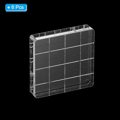 1.6"x1.6" Acrylic Stamp Block (6 Count)