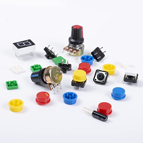 485 Pieces Electronics Starter Kit with 830 Breadboard for Arduino (485 Count)