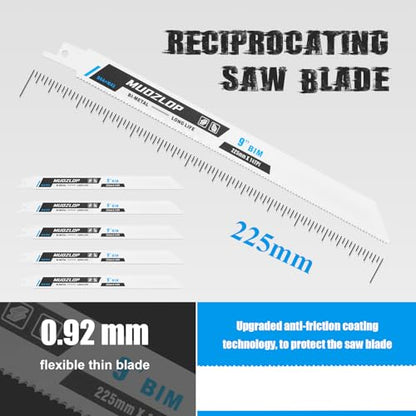 5Pack 9inch 14TPI Metal Reciprocating Saw Blades Set (5 Count)