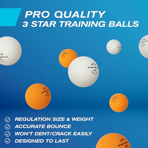 Portable Ping Pong Set with Retractable Ping Pong Net for Any Table