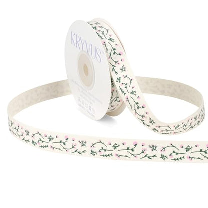Light Pink Flower Cotton Ribbon 5 (36 Foot)