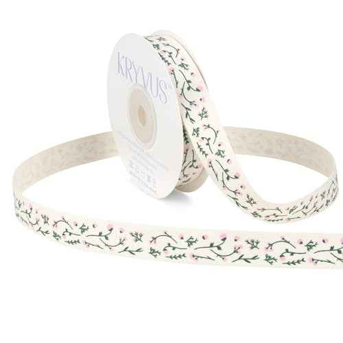 Light Pink Flower Cotton Ribbon 5 (36 Foot)