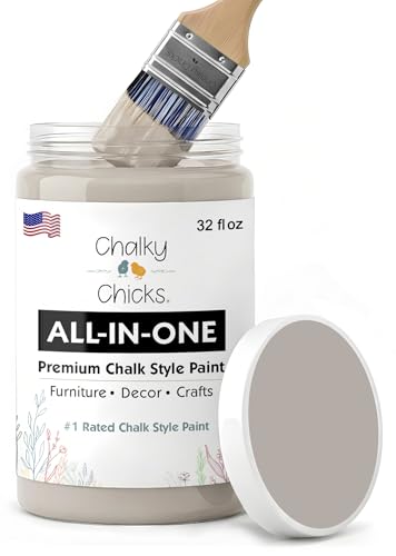 Wolf Gray 32 Fl Oz Chalk Paint for Furniture All in One