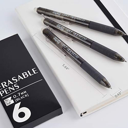 Retractable Erasable Gel Pens Clicker (6 Count)