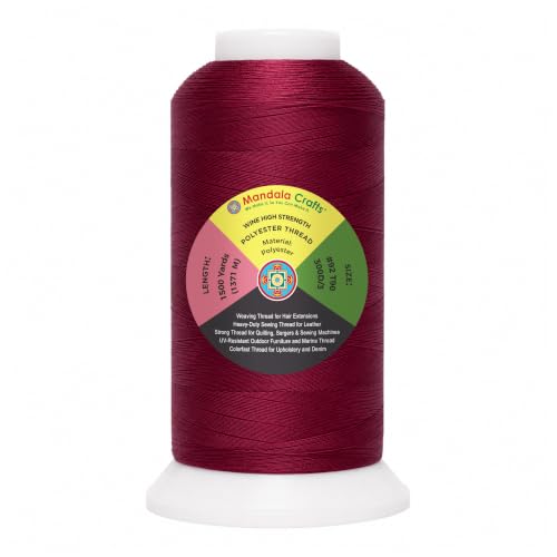 Wine Tex 90 Polyester Heavy Duty Thread for Upholstery