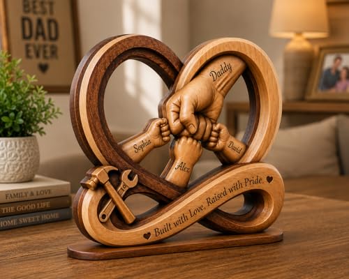 Personalized Dad Kids Hands Sign