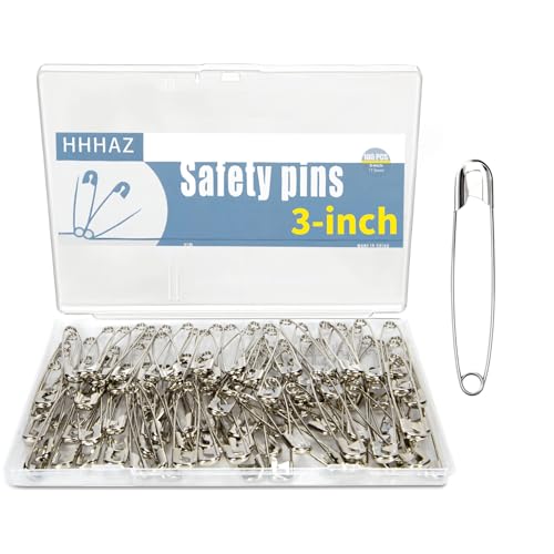 3 Inch Extra Large Safety Pins (100 Count)