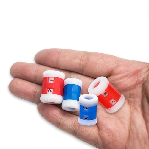 10 Pcs 2 Sizes Plastic Knit Counter Knitting Crochet Stitch Marker Row Counter for Recording The Number of Weaving Rows