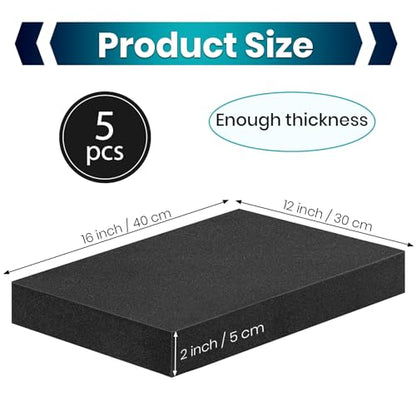 5 Pcs 16 x 12 x 2 Inches Polyurethane Foam