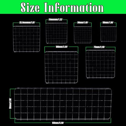 7Pcs Square Shaped Clear Acrylic Stamp Blocks Set (7 Count)