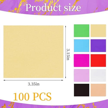 Gold Leaf Sheets 100 PCS Gold Foil Leaf 10 Colors