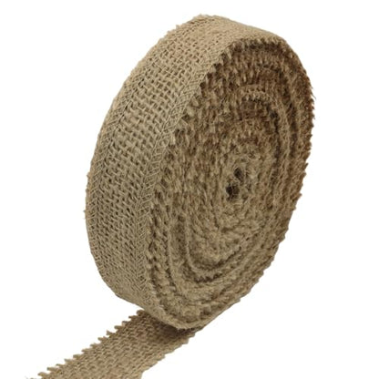 1" Wide Natural Burlap Fabric Roll