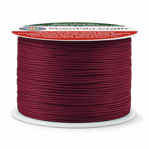 1mm Maroon Waxed Cord (327 Foot )