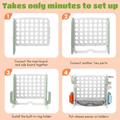 Giant 4 in a Row Connect Game with Mesh Fabric