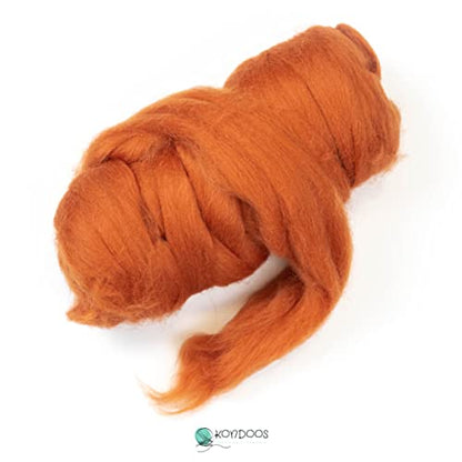 Colored Natural Wool roving (8 Ounce)