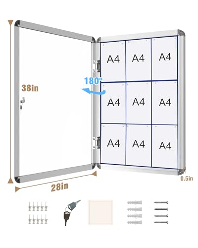 38"x28" Enclosed Bulletin Board