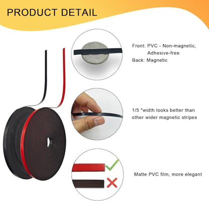 Magnetic Tape Roll Thin Strip (33 Foot)