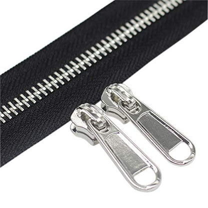 5 Metal Zippers by The Yard Bulk 4 Yards