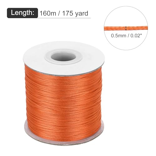Waxed Cord 0.5mm Waxed Polyester Cord 175 Yard Wax String for Bracelet Making (3.2808 Foot)