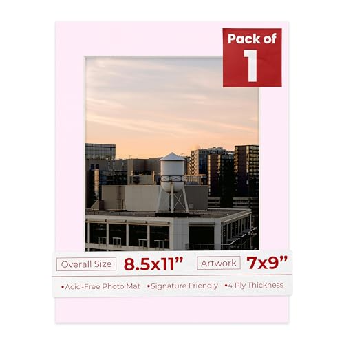 8.5x11 Mat Bevel Cut for 7x9 Photos