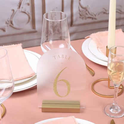 20 Pack 4" Gold Birch Wood Stands for Wedding Acrylic Sign (20 Count)