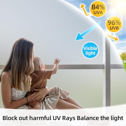 Window Privacy Film Frosted Stripe Window Film (6.468 Sq Ft)
