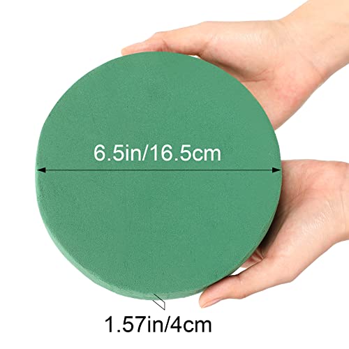 12 Pieces Round Floral Foam Wet Green Flower Foam DIY Flower Arrangement Kit for Aisle Wedding Party Decoration (12 Count)
