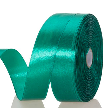 1 Inch Teal Solid Satin Ribbon for Gift Wrapping