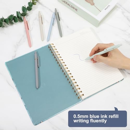 Gel Pens 6 Pcs 0.5mm Retractable Quick Dry Blue Ink Pens (6 Count)