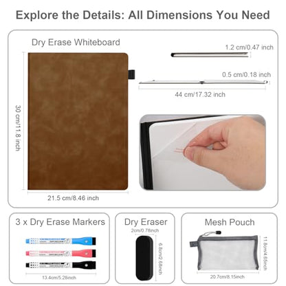 Portable White Board Dry Erase Notebook
