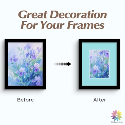 Mat Board Center 20 Pack 8x10 Picture Mat for 5x7 Photo Mixed Color