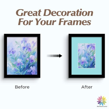 Mat Board Center 20 Pack 8x10 Picture Mat for 5x7 Photo Mixed Color