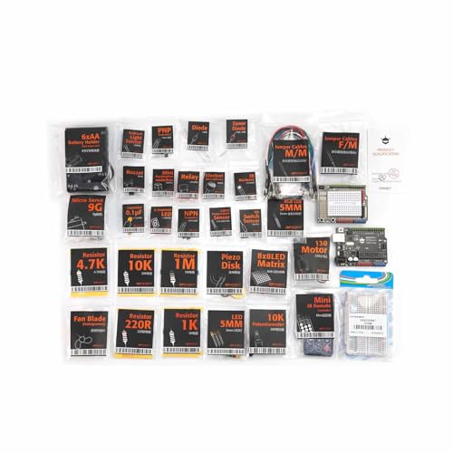 Advanced Electronics Starter Kit with 30 Projects & 190+ Components
