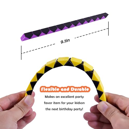 18 Pack Fidget Snake Cube Mini Twist Puzzle for Kids (18 Count)