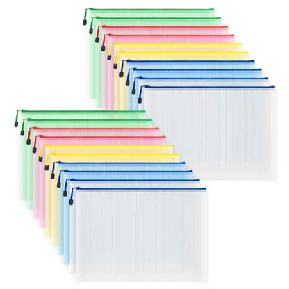 20pcs Mesh Zipper Pouch Bags (20 Count)