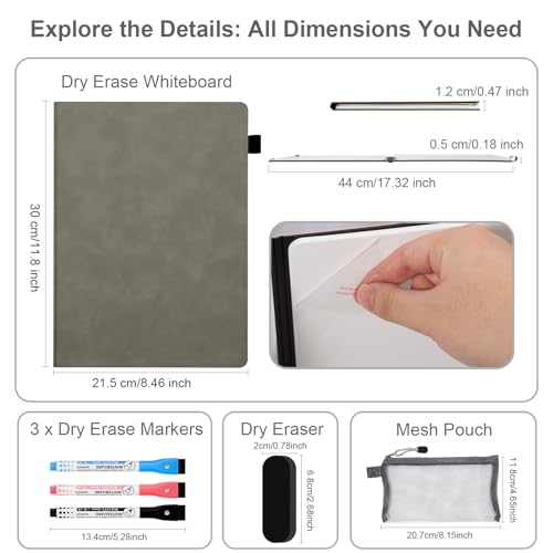 Portable White Board Dry Erase Notebook