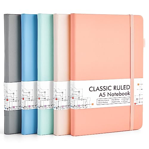 5 Pack Notebooks Journals Bulk (5 Count)