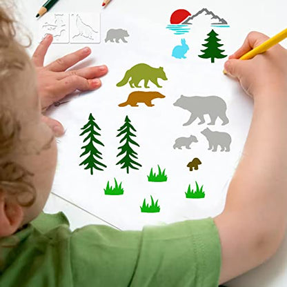 Small Stencils for Painting on Wood Burning Reusable (65 Count)