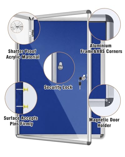 38"x28" Enclosed Bulletin Board